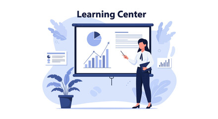 Fototapeta premium Effective Business Presentation By Female Professional In A Bright Conference Room