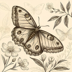 vector illustration of an abstract butterfly