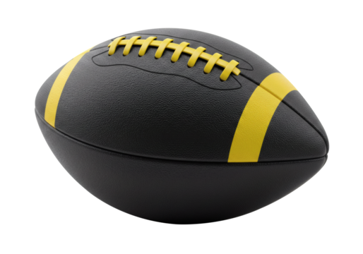 American Football Black Yellow Ball Sport Game Equipment Recreation Activity Athletic