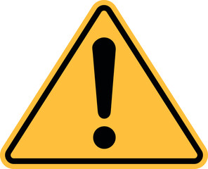 generic caution hazard warning icon isolated on white background