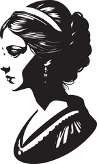 Romantic Floral Portrait of Elegant Woman"