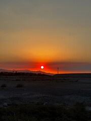 Red, yellow, and orange sunset 
