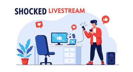 Gamer Streaming Incident With Broken Devices and Social Media Notifications