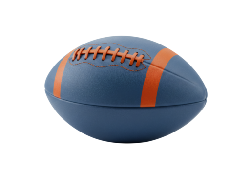 American Football Blue Orange Ball Sport Game Equipment Recreation Activity Athletic