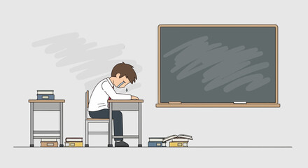 Sorrowful Student Experiences Classroom Fatigue After Exhausting Studies
