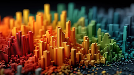 Obraz premium Data analysis and data science driving business insights in office statistics and numbers