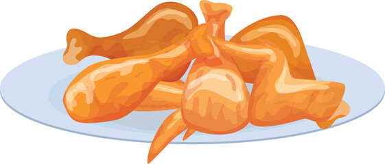 fried chicken wings and drumsticks