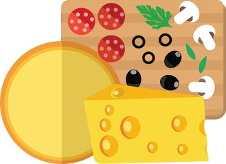 cheese and vegetables