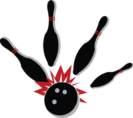 USA day league bowling ball icon.