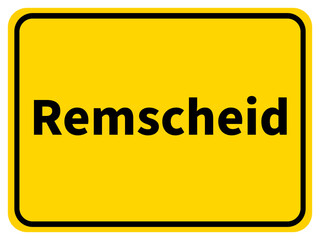 Illustration of a city entrance sign of the city of Remscheid
