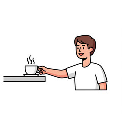 take a cup of caffee