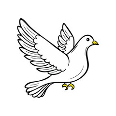 Obraz premium Peace dove vector drawing illustration