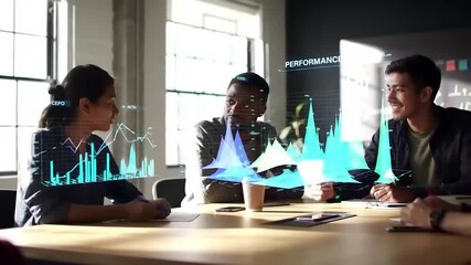 Diverse team analyzing data with office. - Powered by Adobe