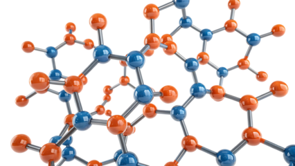 Molecular structure isolated on transparent background
