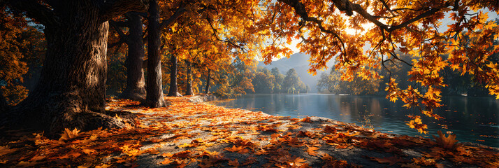 Ethereal Dance of Colored Leaves: A Vibrant Testament to Nature's Seasonal Symphony and the Unwavering Beauty of Autumn's Richly Hued Tapestries