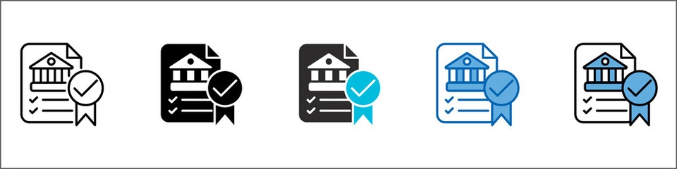 Legal Icon Pack Multistyle Illustration