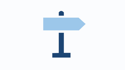 blue and white arrow