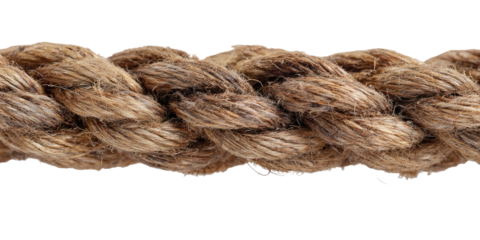 Close-up of a braided hemp rope