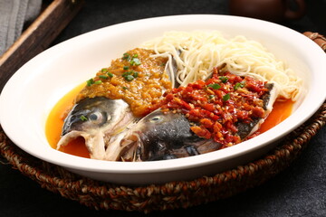 Chinese cuisine, Cantonese cuisine, double pepper fish head