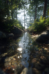 Fototapeta premium Relaxing Ambient Nature Sounds for Stress Relief and Meditation