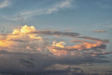 The natural beauty of sunset on Merese Hill, Lombok
