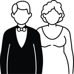 vector illustration of a couple