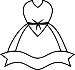 vector illustration of a bow