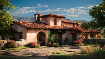 Obraz premium Discover the Timeless Charm and Eco-Friendly Features of Adobe Style Houses in Traditional and Modern Architecture