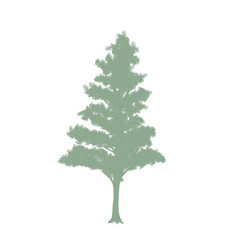 painted green single pine undecorated christmas tree