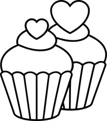 vector illustration of a cupcake