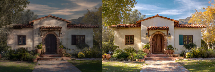 Obraz premium Discover the Timeless Charm and Eco-Friendly Features of Adobe Style Houses in Traditional and Modern Architecture