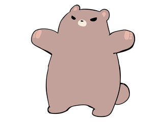 くま 両手を広げる