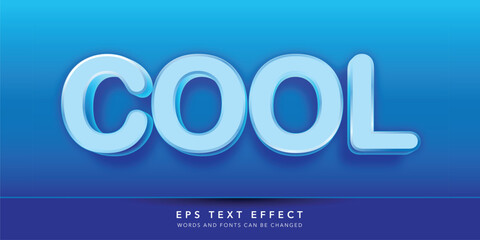 blue cool 3d editable text effect