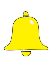 Bells in continuous line drawing on a white background.