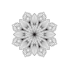 Intricate Black and White Mandala 

