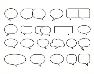 Fototapeta premium Collection of various speech bubbles (1)