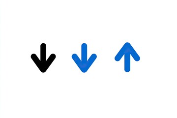Arrows Up, down, directions; white background; website design element