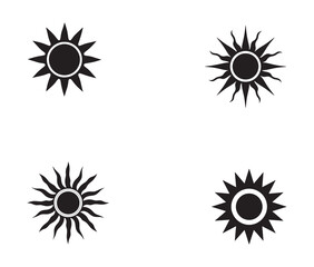 Sun symbol silhouette vector