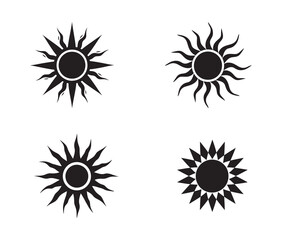 Sun symbol silhouette vector