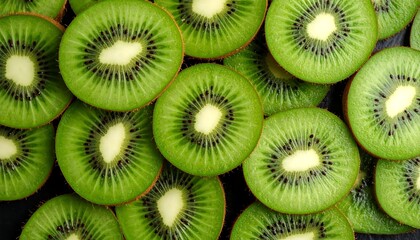 Close-up of sliced kiwi fruits