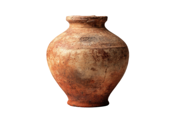 Earthenware jar, light brown, weathered