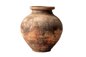 Ancient terracotta jar, weathered brown