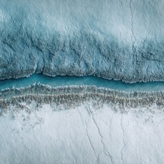 Aerial View of Glacial River