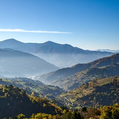 Autumnal mountain vista
