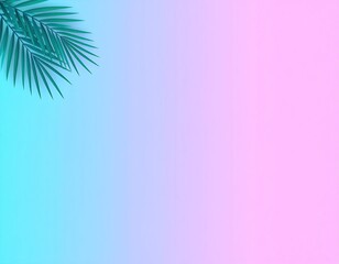 Two green palm leaves on table
2