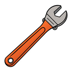An adjustable wrench with a movable jaw fits various bolt sizes. Durable, versatile, and essential for tightening or loosening nuts in plumbing, automotive, or DIY tasks.
