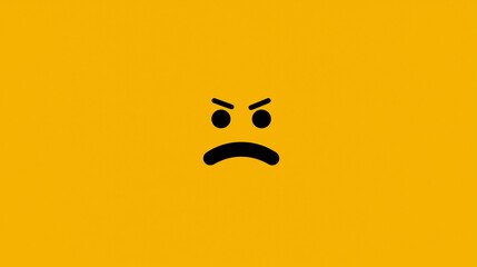 Angry Black Emoji, Minimal Design For Emotional Expressions