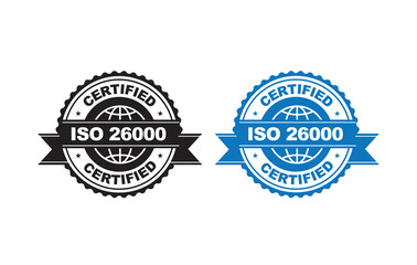 iso 26000 occupational health and safety management system certified badge