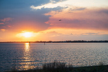 Sunset over the bay, Navarre, Florida
