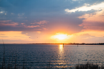 Sunset over the bay, Navarre, Florida